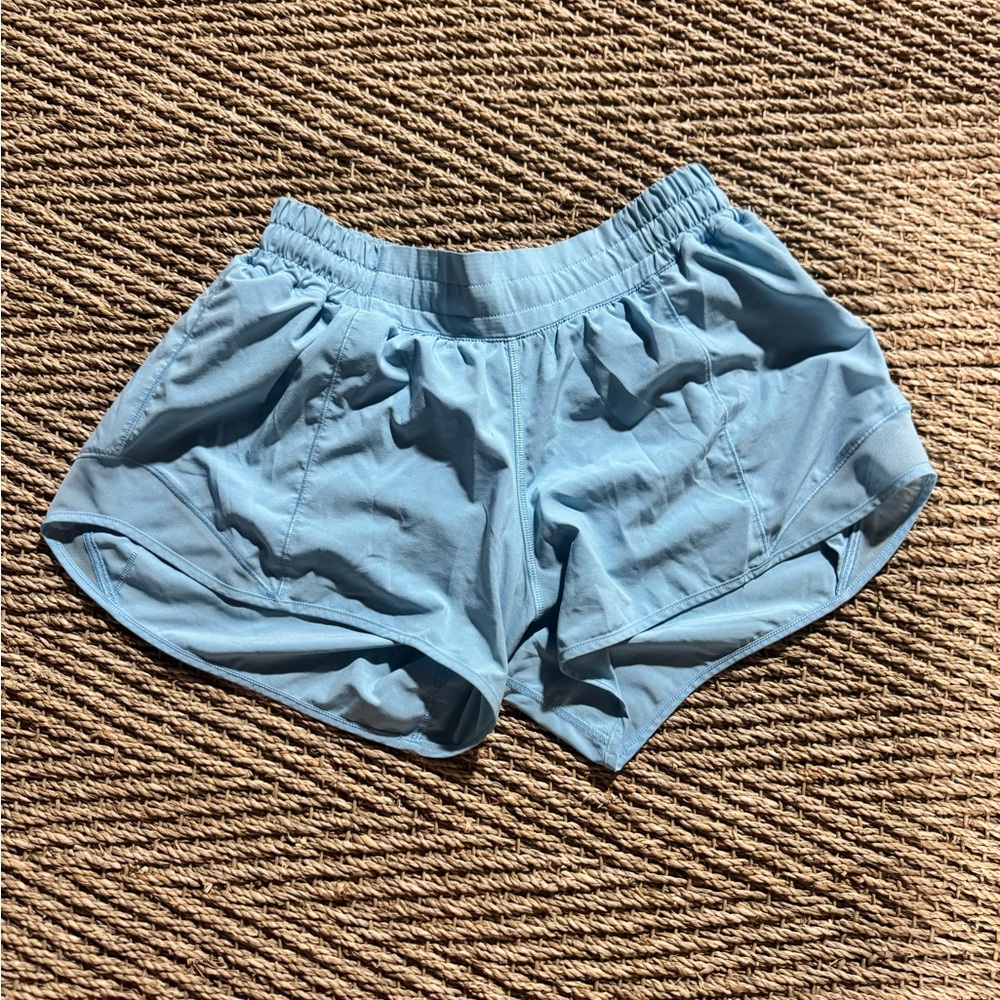 Lululemon Hotty Hot Low-Rise Lined Short 2.5”, Cyan Blue